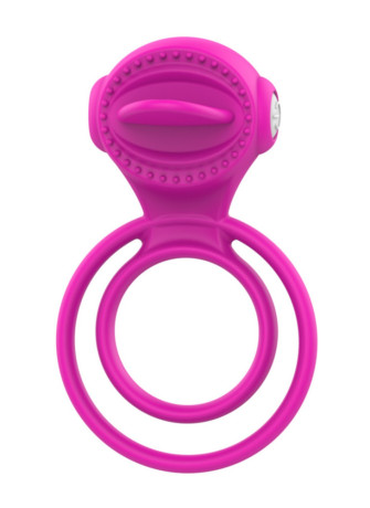 Anneau vibrant à 2 anneaux 1 mode de vibration très extensible rose - COR-043FUS